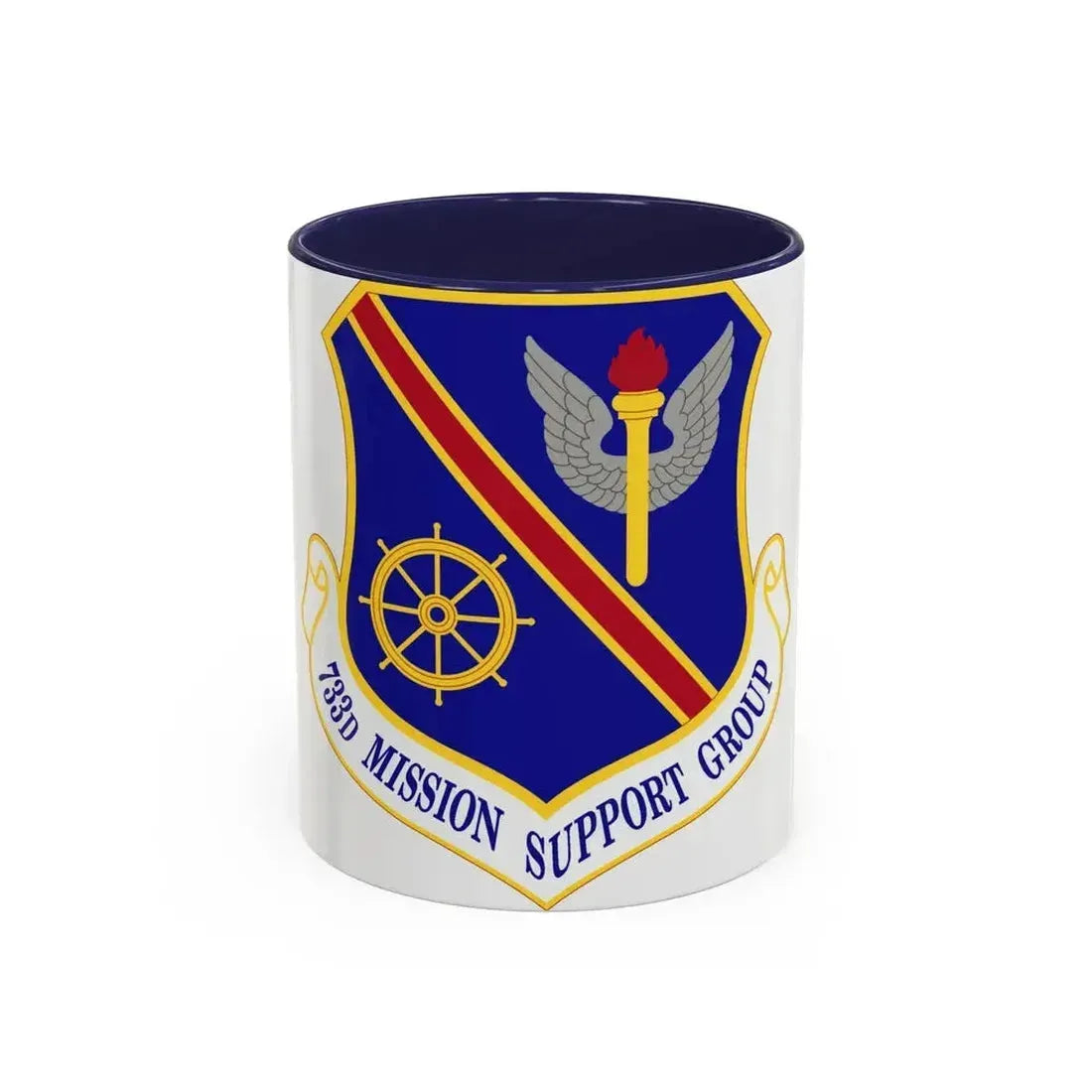 733d Mission Support Group (U.S. Air Force) Accent Coffee Mug 11oz Navy - Go Mug Yourself