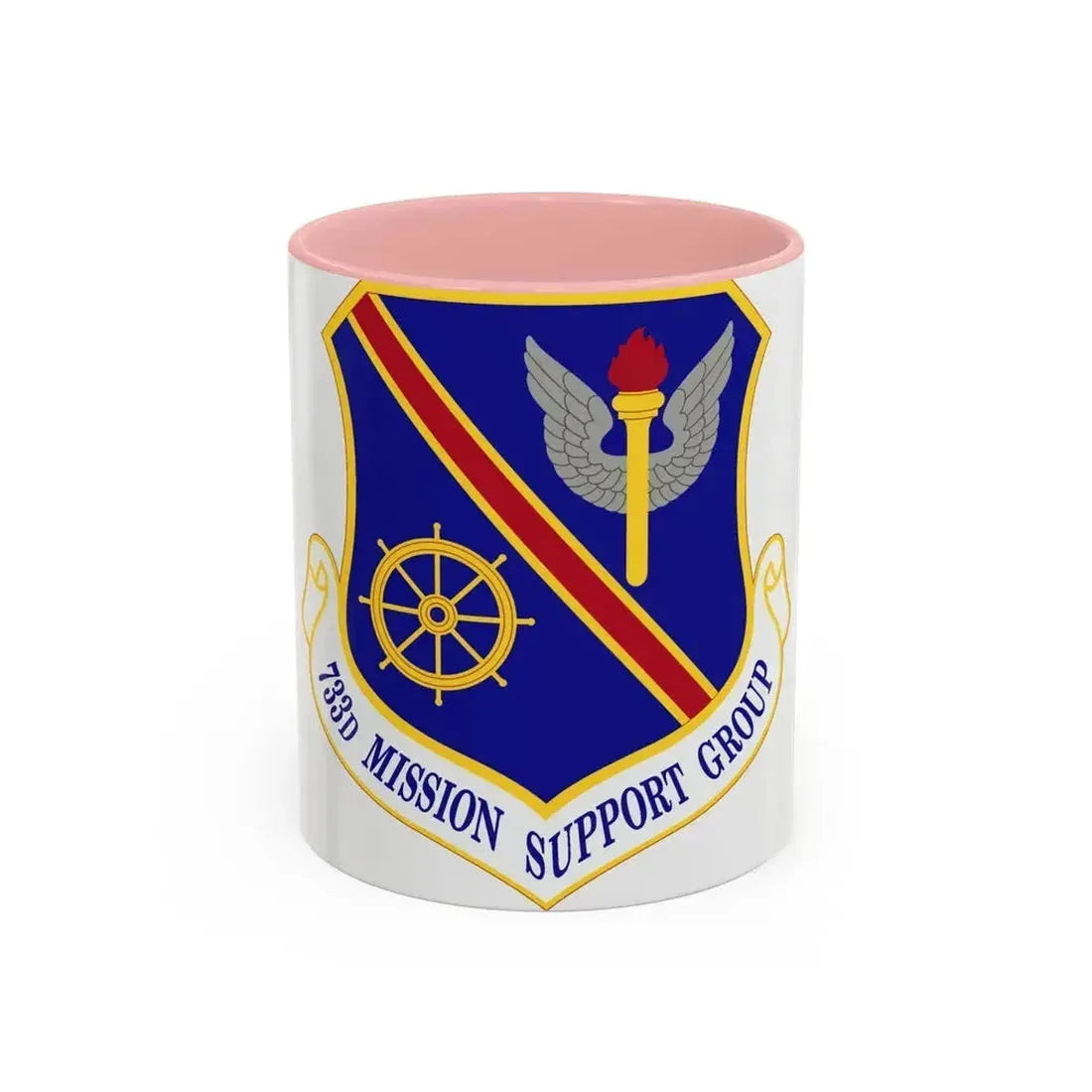 733d Mission Support Group (U.S. Air Force) Accent Coffee Mug 11oz Pink - Go Mug Yourself