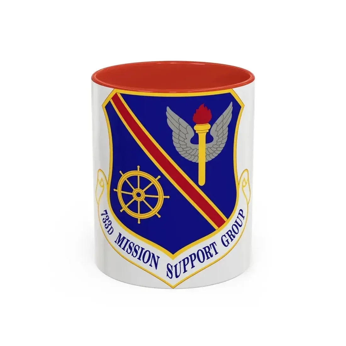 733d Mission Support Group (U.S. Air Force) Accent Coffee Mug 11oz Red - Go Mug Yourself