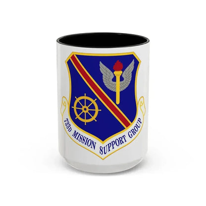 733d Mission Support Group (U.S. Air Force) Accent Coffee Mug 15oz Black - Go Mug Yourself