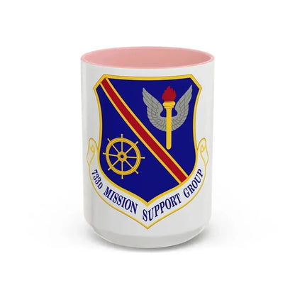 733d Mission Support Group (U.S. Air Force) Accent Coffee Mug 15oz Pink - Go Mug Yourself