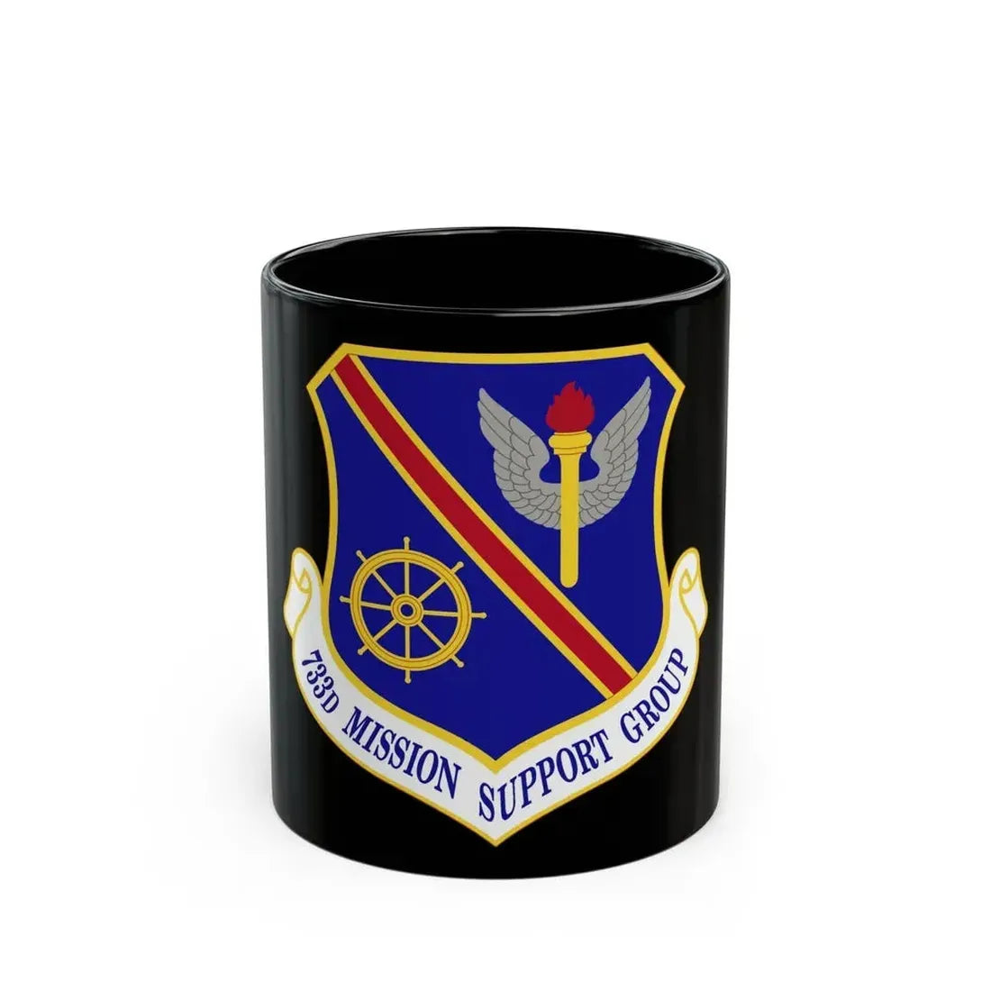 733d Mission Support Group (U.S. Air Force) Black Coffee Mug 11oz - Go Mug Yourself