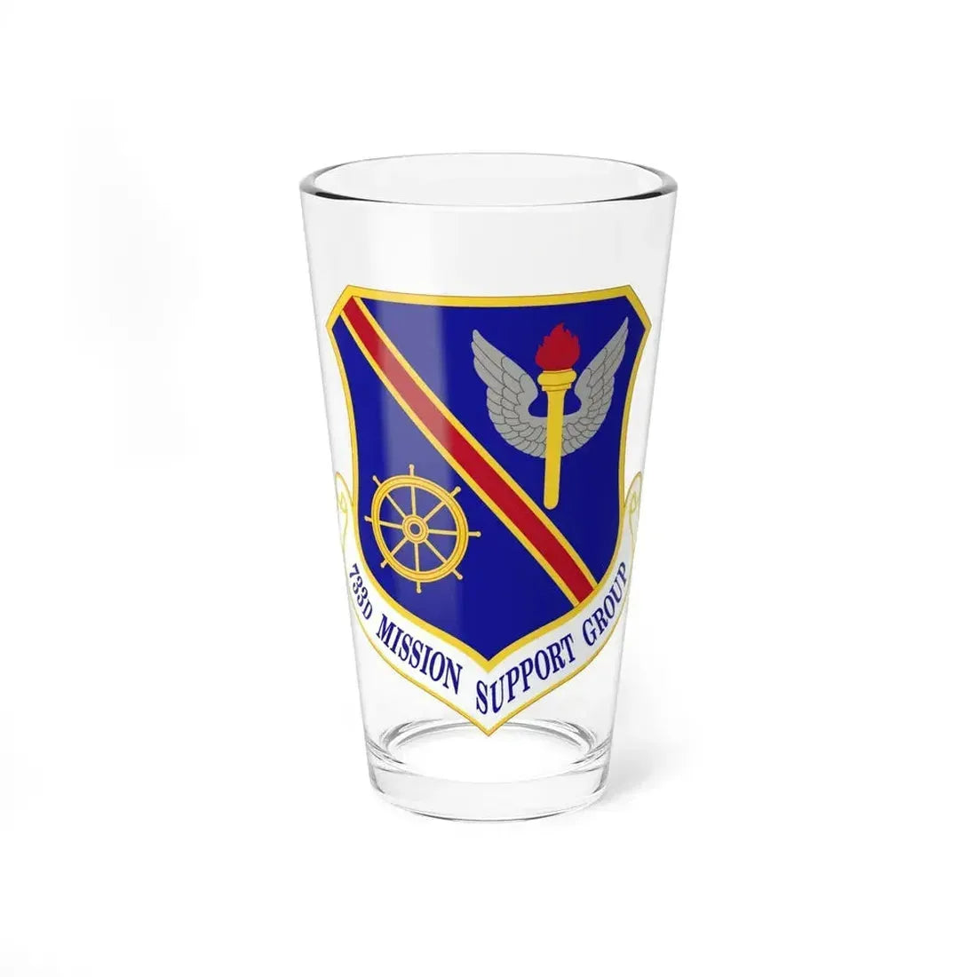 733d Mission Support Group (U.S. Air Force) Pint Glass 16oz 16oz - Go Mug Yourself