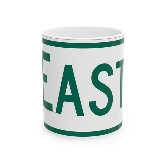 East plate Vermont (Vermont) (Road Sign) White Coffee Mug