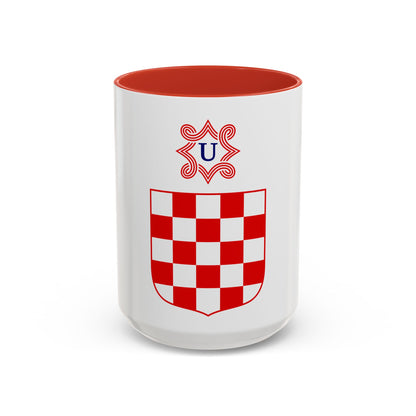 Coat of arms of the Independent State of Croatia - Accent Coffee Mug