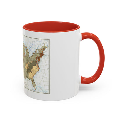 USA - The United States (1892) (Map) Accent Coffee Mug