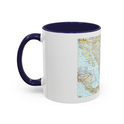 Central America - Mexico (1961) (Map) Accent Coffee Mug