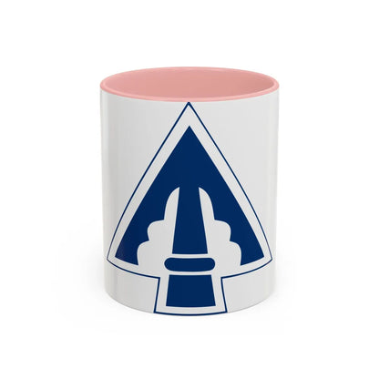 XXII Corps (U.S. Army) Accent Coffee Mug-11oz-Pink-Go Mug Yourself