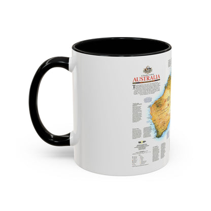 Australia - A Traveller's Look (1988) (Map) Accent Coffee Mug