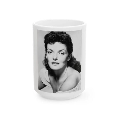 Jane Russell #15 (Vintage Female Icon) White Coffee Mug-15oz-Go Mug Yourself