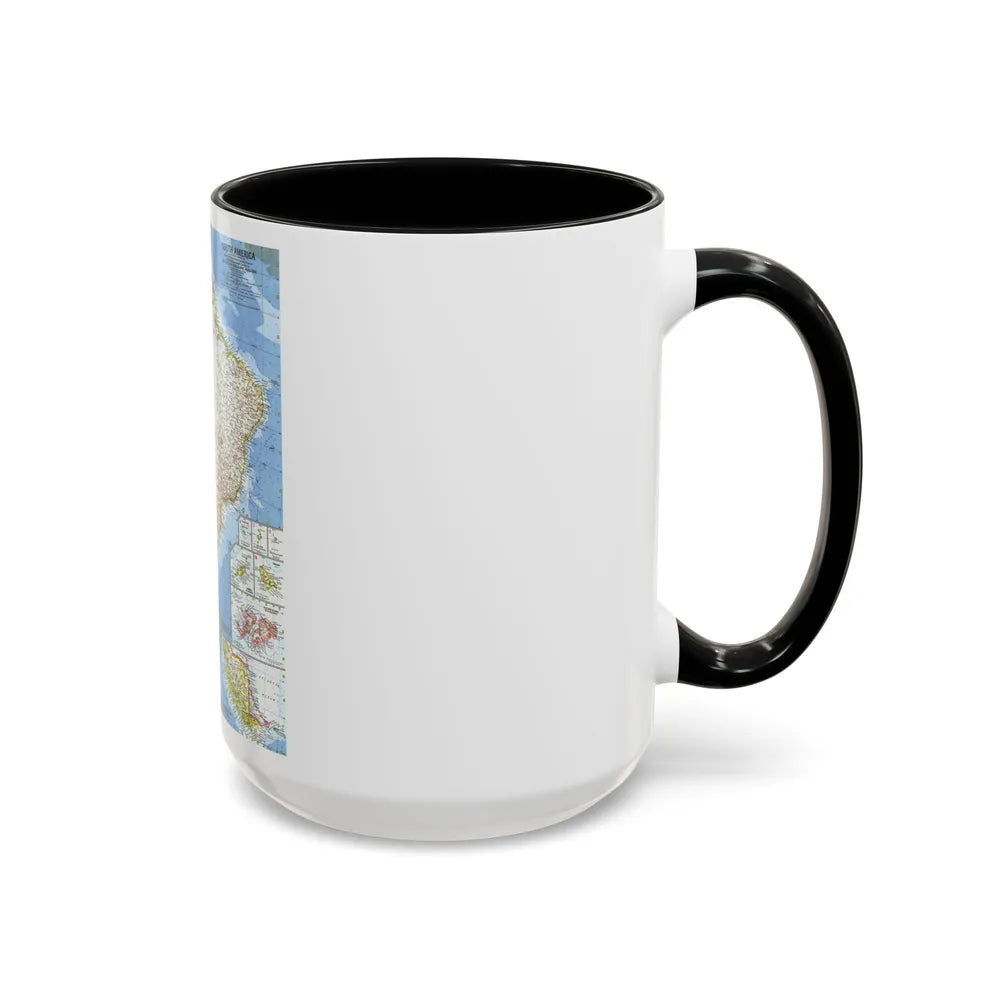 South America (1960) (Map) Accent Coffee Mug-Go Mug Yourself