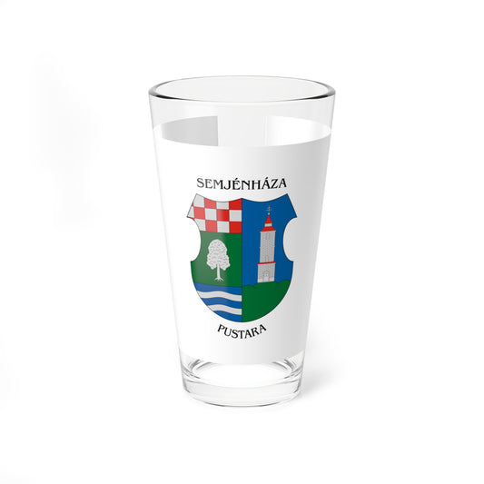 Flag of Semjenhaza (Hungary) Pint Glass 16oz