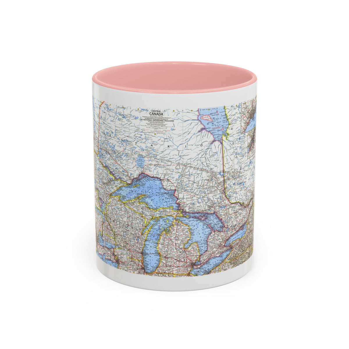 Canada - Central (1963) (Map) Accent Coffee Mug