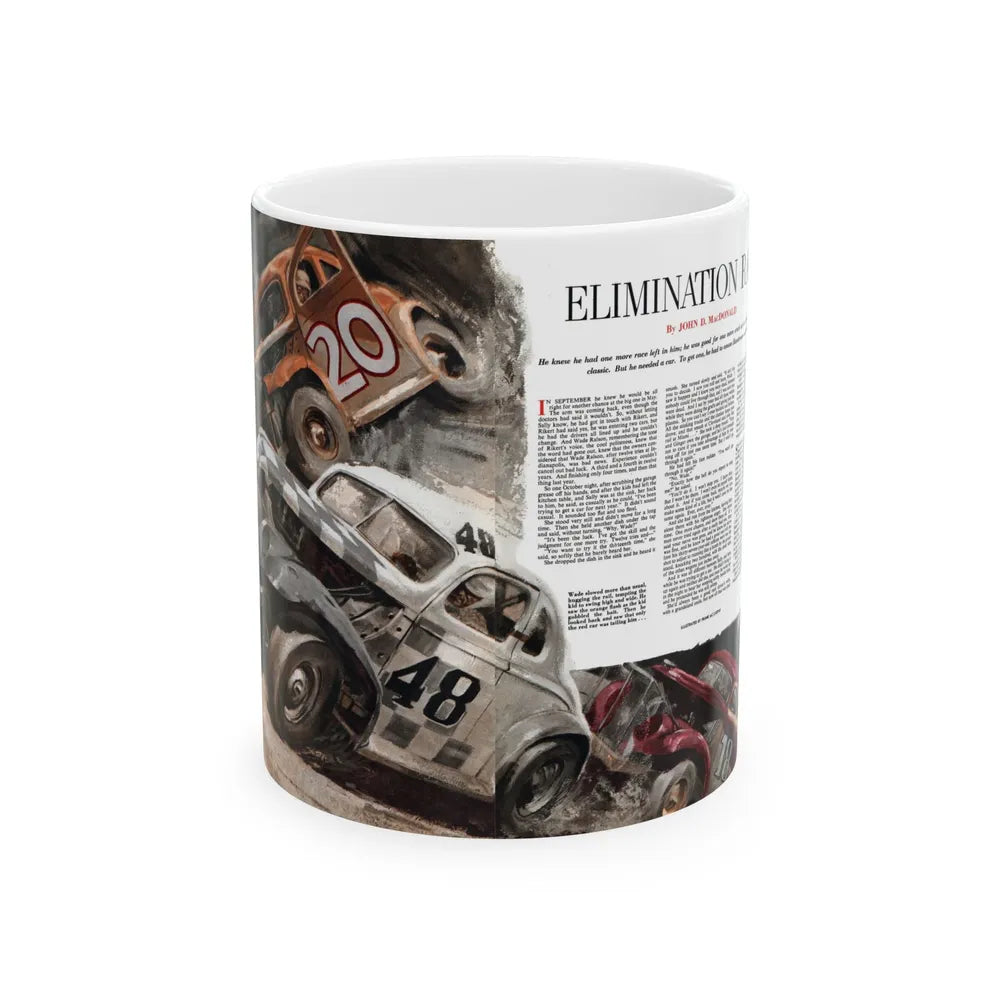 Elimination Race, Collier's, September 13,1952 - White Coffee Mug-11oz-Go Mug Yourself