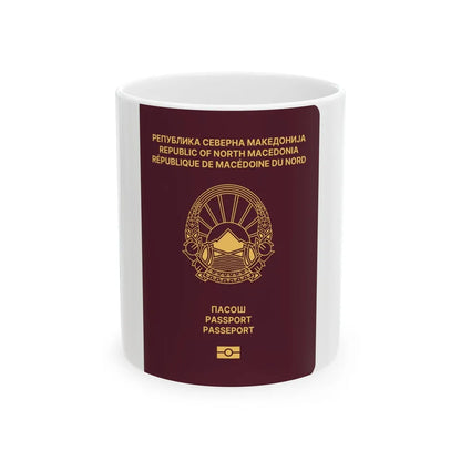 Macedonian Passport - White Coffee Mug-11oz-Go Mug Yourself