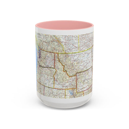 USA - Northwestern (1960) (Map) Accent Coffee Mug