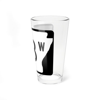 Arkansas 23W (Arkansas) (Road Sign) Pint Glass 16oz