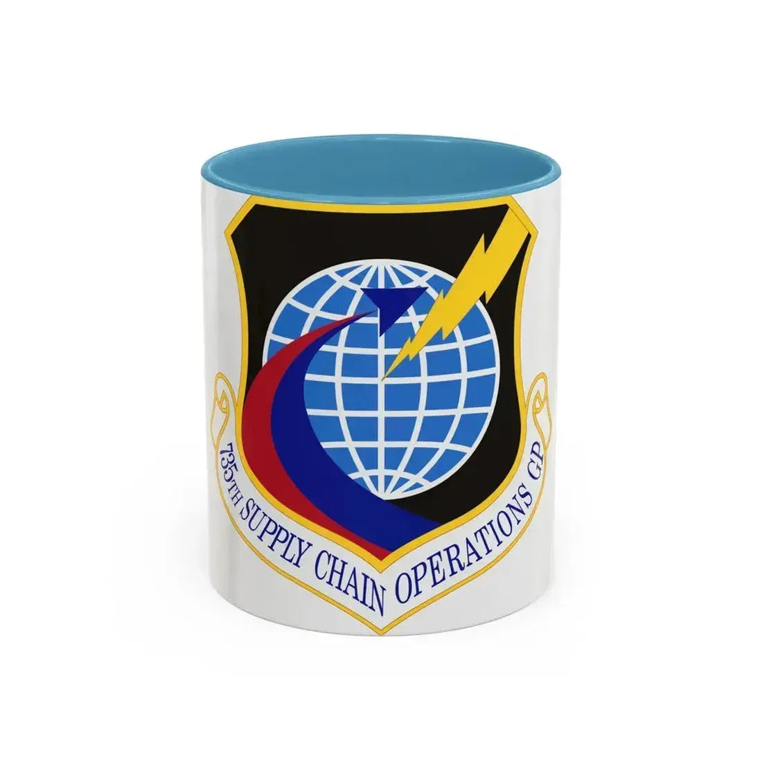 735th Supply Chain Operations Group (U.S. Air Force) Accent Coffee Mug 11oz Light Blue - Go Mug Yourself