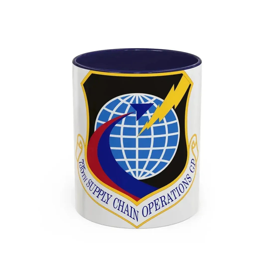 735th Supply Chain Operations Group (U.S. Air Force) Accent Coffee Mug 11oz Navy - Go Mug Yourself