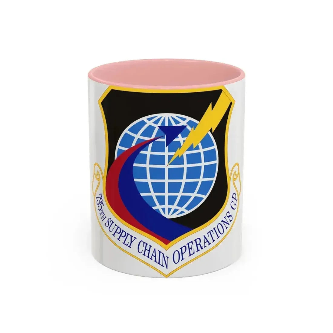 735th Supply Chain Operations Group (U.S. Air Force) Accent Coffee Mug 11oz Pink - Go Mug Yourself