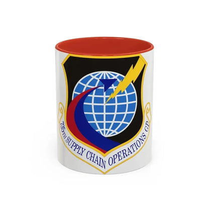 735th Supply Chain Operations Group (U.S. Air Force) Accent Coffee Mug 11oz Red - Go Mug Yourself