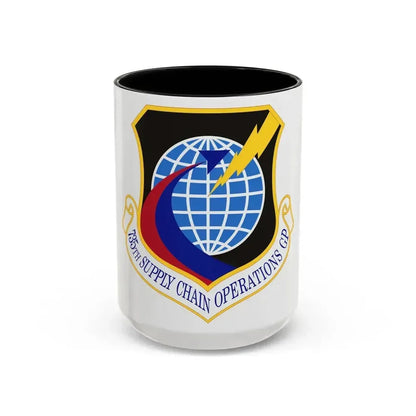 735th Supply Chain Operations Group (U.S. Air Force) Accent Coffee Mug 15oz Black - Go Mug Yourself