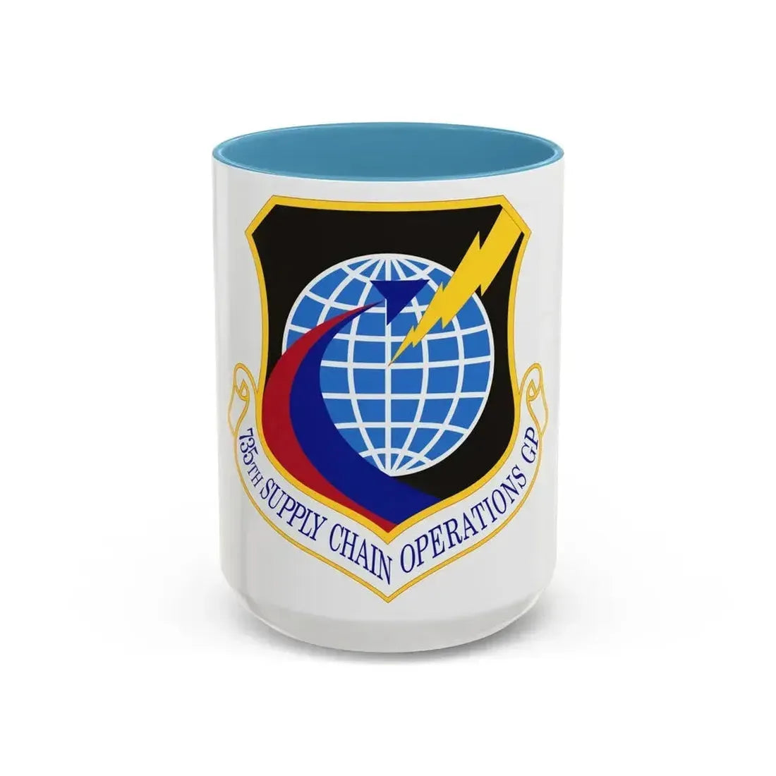735th Supply Chain Operations Group (U.S. Air Force) Accent Coffee Mug 15oz Light Blue - Go Mug Yourself