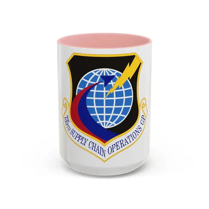 735th Supply Chain Operations Group (U.S. Air Force) Accent Coffee Mug 15oz Pink - Go Mug Yourself