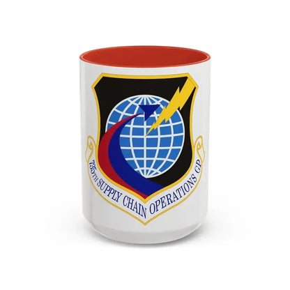 735th Supply Chain Operations Group (U.S. Air Force) Accent Coffee Mug 15oz Red - Go Mug Yourself