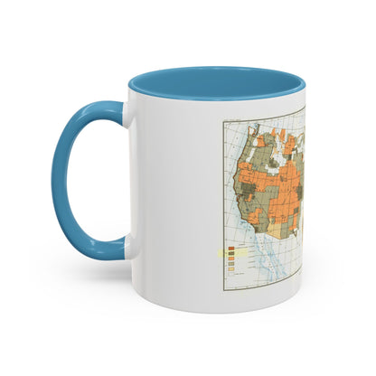 USA - The United States (1892) (Map) Accent Coffee Mug