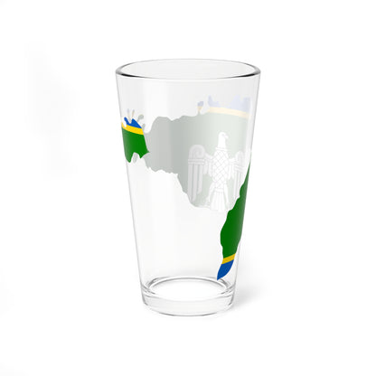 Flag-map of Chernivtsi Oblast (Ukraine) Pint Glass 16oz