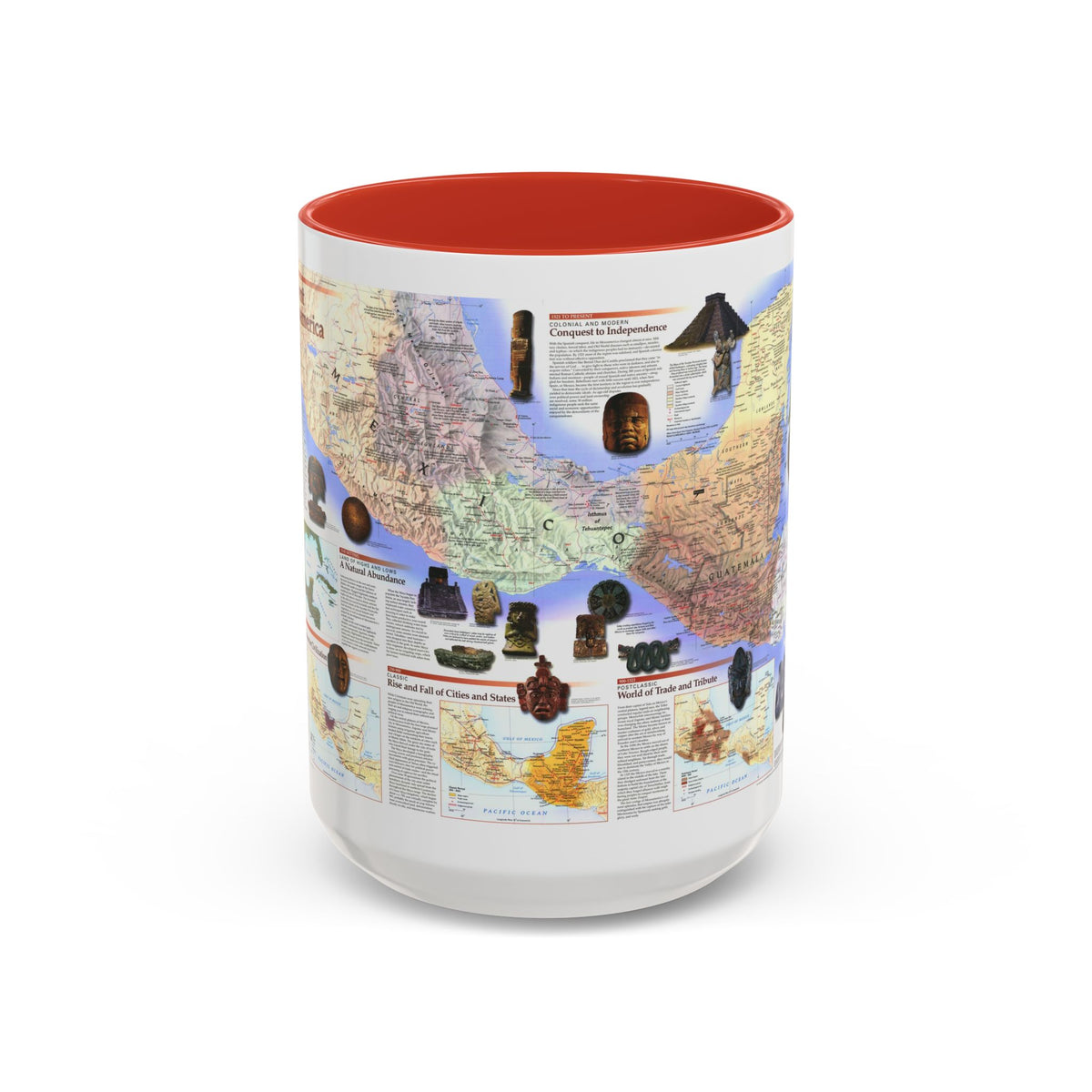 North America - Ancient Mesoamerica (1997) (Map) Accent Coffee Mug