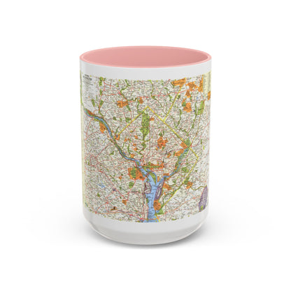 USA - Washington, Suburban (1964) (Map) Accent Coffee Mug