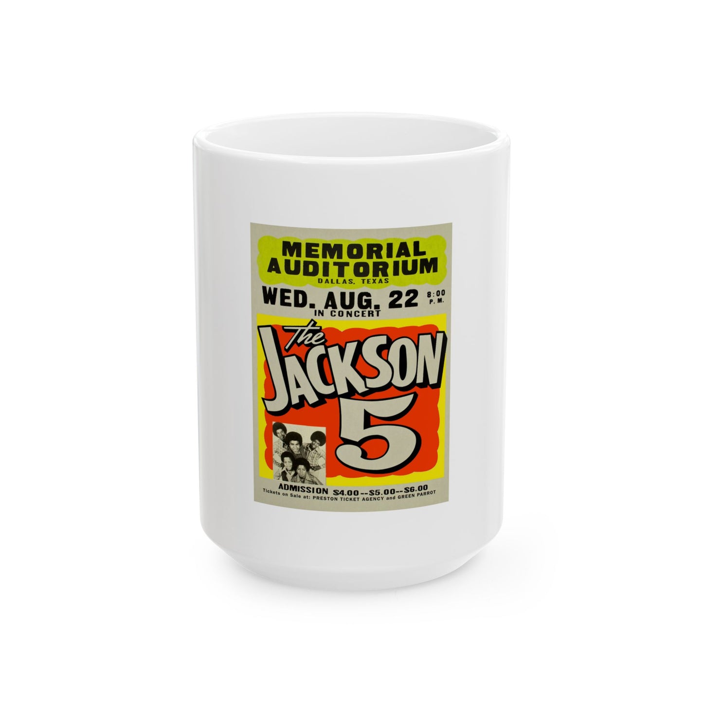 The Jackson 5 Poster (Music Poster) White Coffee Mug
