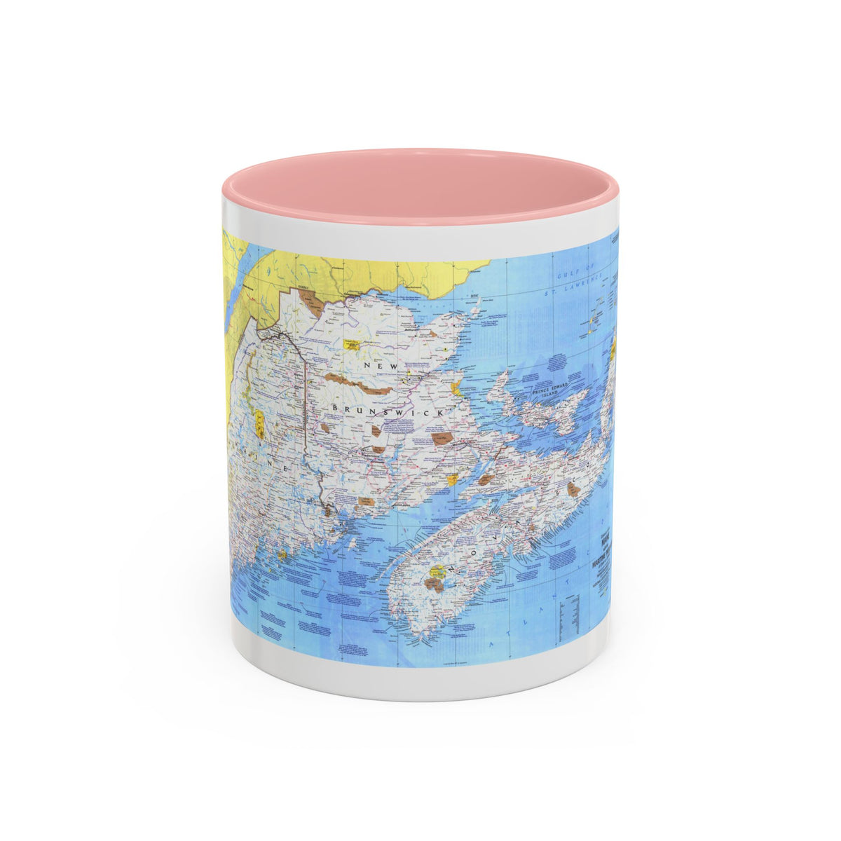 Canada - Maine, with the Maritime Provinces 1 (1975) (Map) Accent Coffee Mug