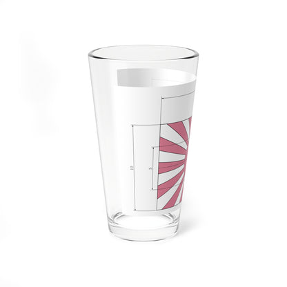 Rising sun flagConstruction sheet (Japan) Pint Glass 16oz