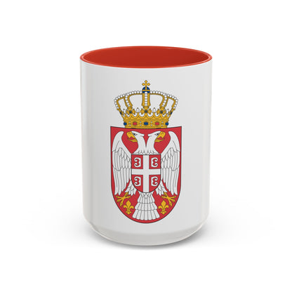 Coat of arms of Serbia 2 - Accent Coffee Mug
