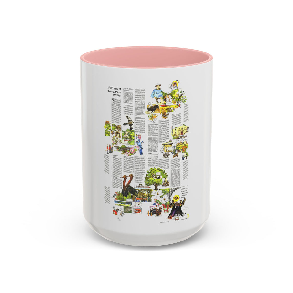USA - South Central States 2 (1974) (Map) Accent Coffee Mug