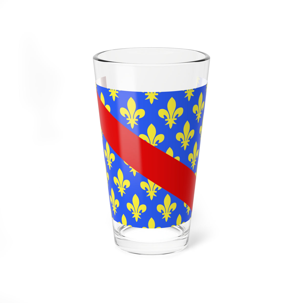 Drapeau fr departement Allier (France) Pint Glass 16oz