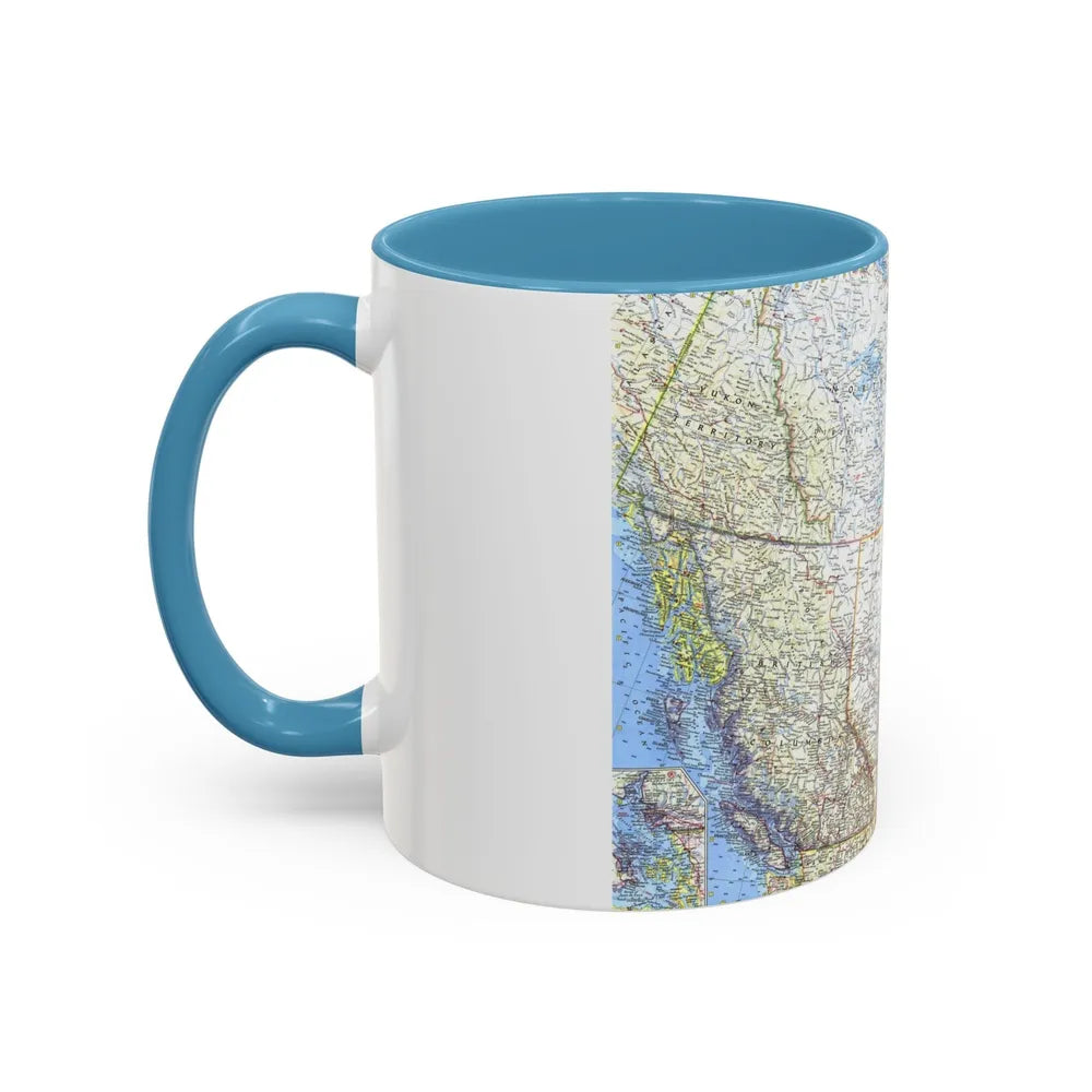 Canada - Western (1966) (Map) Accent Coffee Mug-Go Mug Yourself