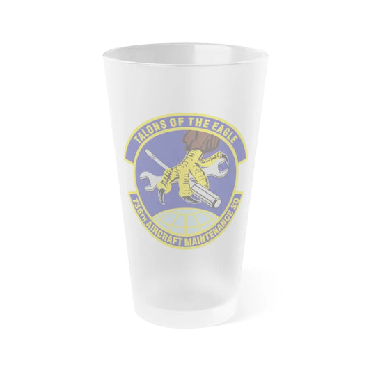 736th Aircraft Maintenance Squadron (U.S. Air Force) Frosted Pint Glass 16oz-16oz-Frosted-Go Mug Yourself