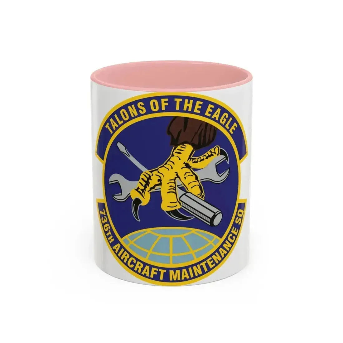 736th Aircraft Maintenance Squadron (U.S. Air Force) Accent Coffee Mug 11oz Pink - Go Mug Yourself