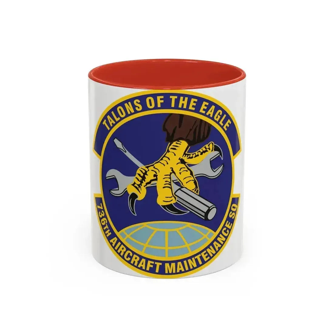 736th Aircraft Maintenance Squadron (U.S. Air Force) Accent Coffee Mug 11oz Red - Go Mug Yourself