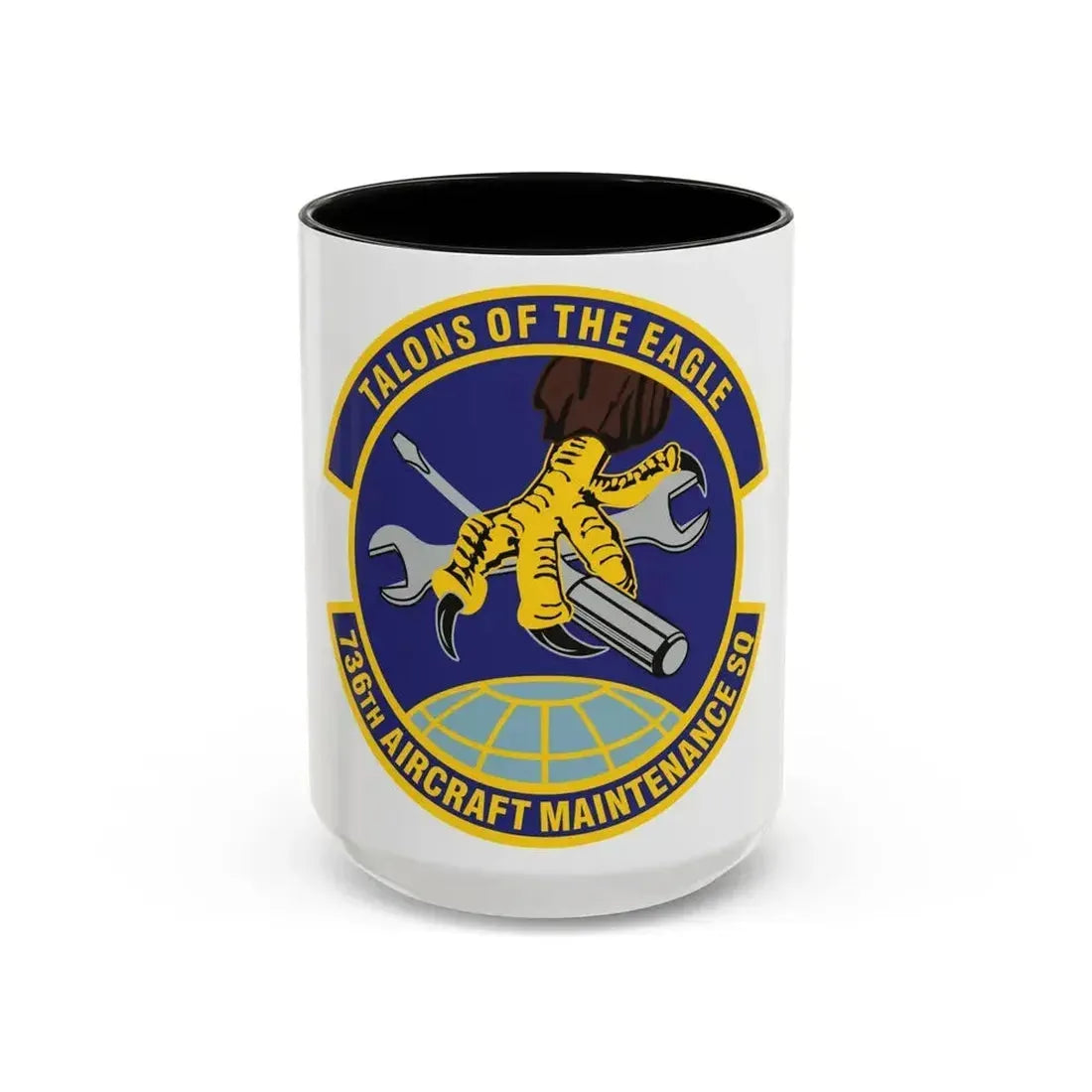 736th Aircraft Maintenance Squadron (U.S. Air Force) Accent Coffee Mug 15oz Black - Go Mug Yourself