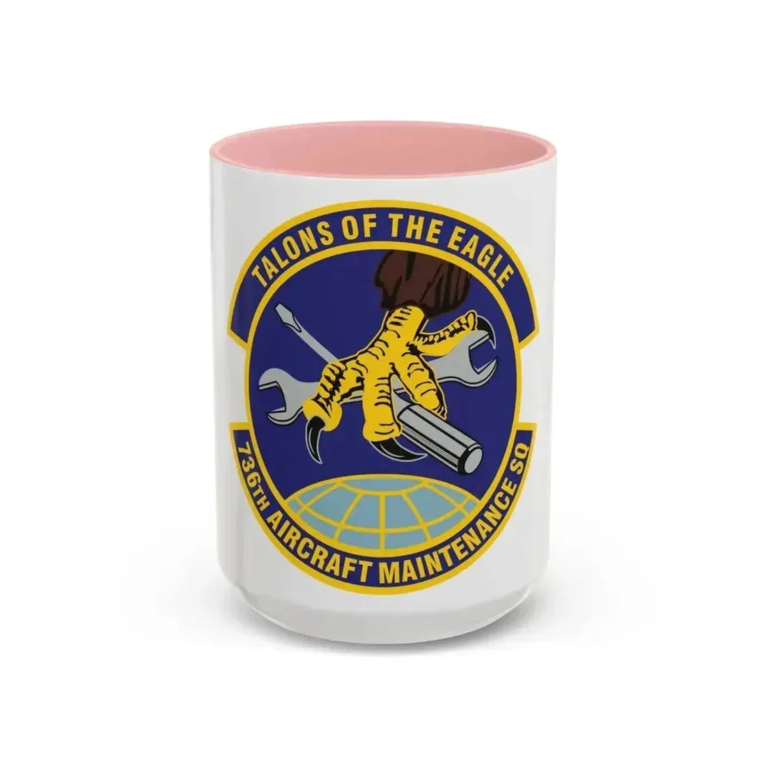 736th Aircraft Maintenance Squadron (U.S. Air Force) Accent Coffee Mug 15oz Pink - Go Mug Yourself
