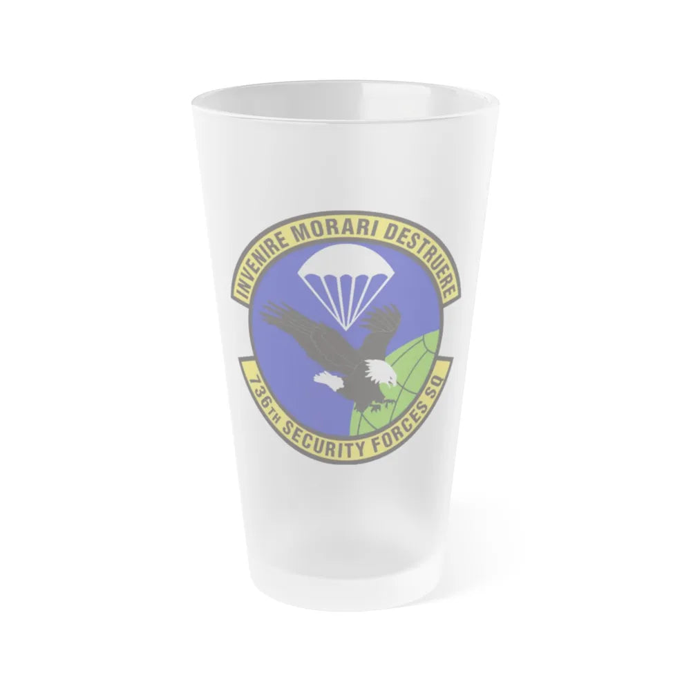 736th Security Forces Squadron (U.S. Air Force) Frosted Pint Glass 16oz-16oz-Frosted-Go Mug Yourself