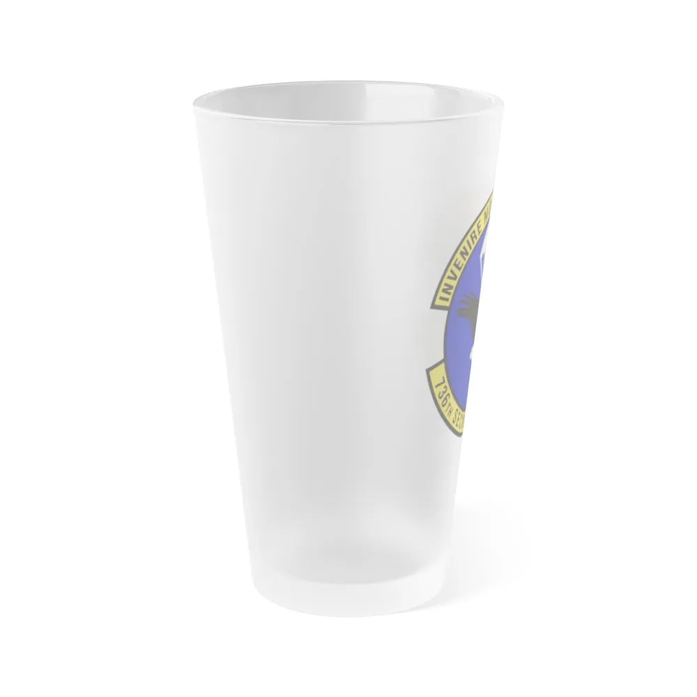 736th Security Forces Squadron (U.S. Air Force) Frosted Pint Glass 16oz-Go Mug Yourself