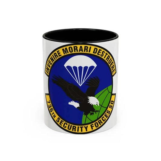 736th Security Forces Squadron (U.S. Air Force) Accent Coffee Mug 11oz Black - Go Mug Yourself