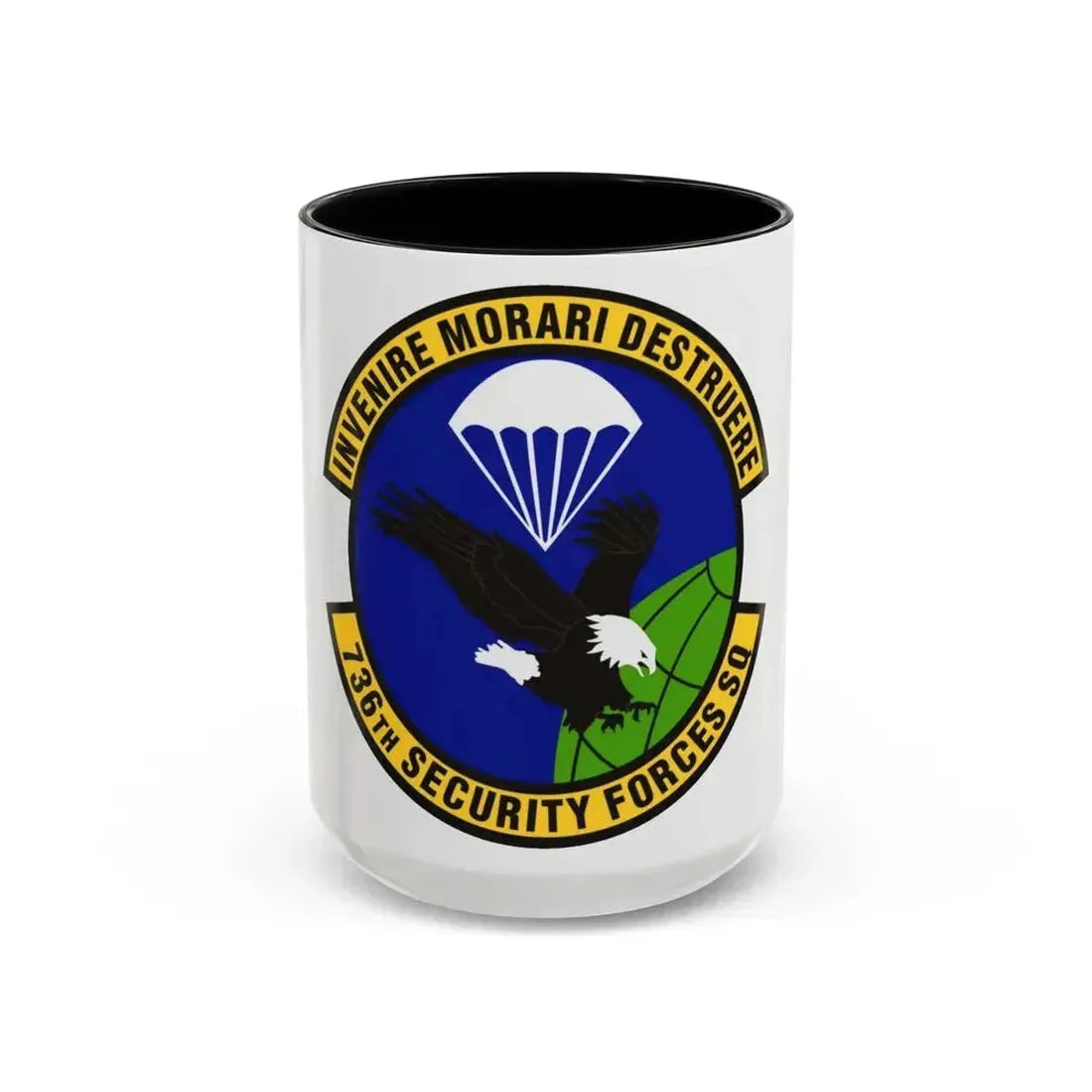 736th Security Forces Squadron (U.S. Air Force) Accent Coffee Mug 15oz Black - Go Mug Yourself