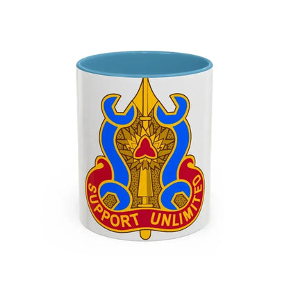 737 Maintenance Battalion (U.S. Army) Accent Coffee Mug 11oz Light Blue - Go Mug Yourself